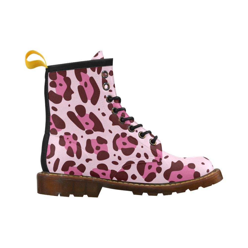 Details about Pattern Vector High Grade PU Leather Martin Style Boots For Women Combat Boots